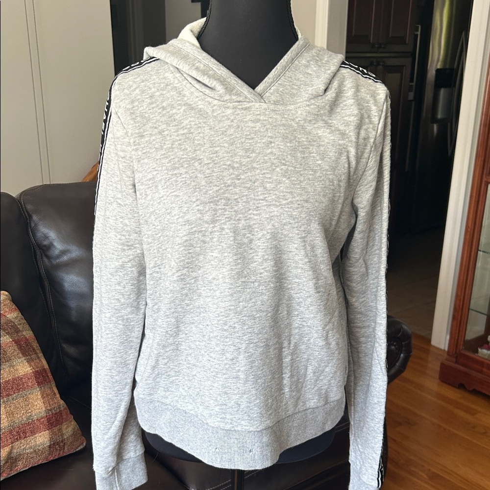 MICHAEL Michael Kors Light Gray Hoodie with Black Accents
